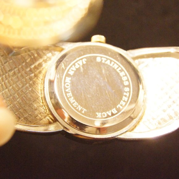 Two Tone Cuff Bracelet Watch - Picture 5 of 10